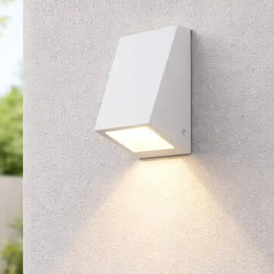 Applique da esterno da facciata bianco luce verso il basso design moderno Prezzo Ridotto