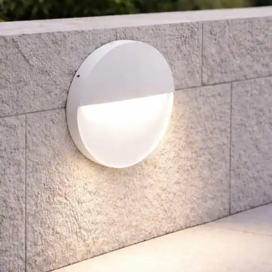 Segnapasso da esterno rotondo bianco led 3000k ondaluce free round Più Venduto