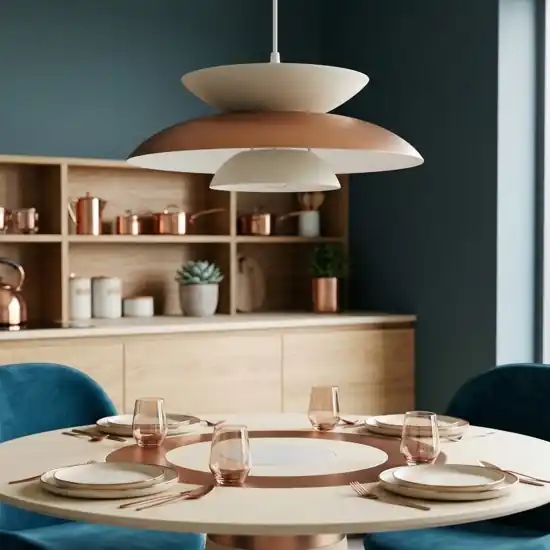 Lampadario per cucina bianco beige design moderno in metallo Non Perdere