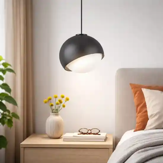 Subito Disponibile Bloom sp1 d22 ideal lux lampada a sospensione per comodino camera da letto vetro nera
