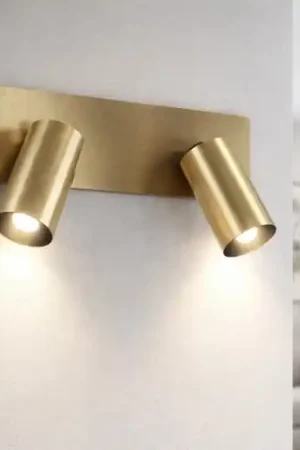 Applique con faretti orientabili oro ottone fabas luce flores Spedito Oggi