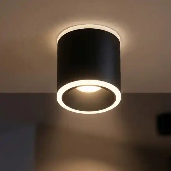 Spedizione Espresso Faretto led da soffitto nero cilindro 13w 3000k fabas luce paca