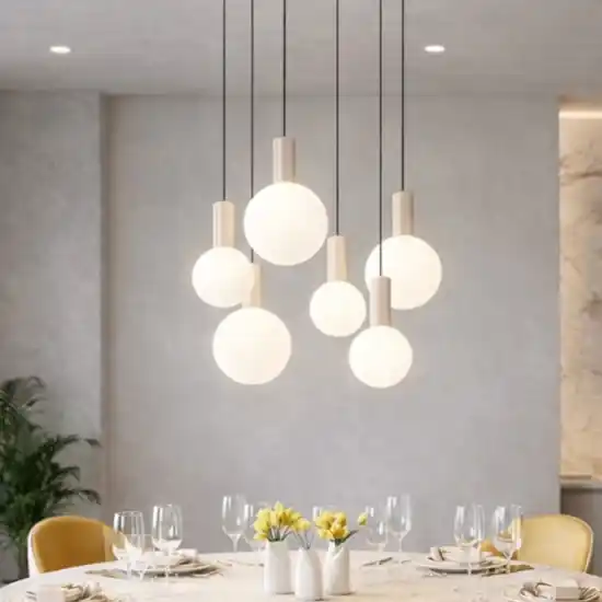 Ideal lux odeon lampadario a cascata 6 sfere led 3000k Promo Stagionale