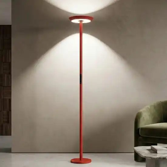 Compra Oggi Stesso Lampada da terra piantana rossa led 60w 2700k 3200k 4000k fabas fizz