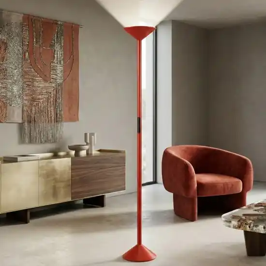Quantità Limitata Piantana rossa moderna led 50w 2700k 3200k 4000k fabas luce tratto
