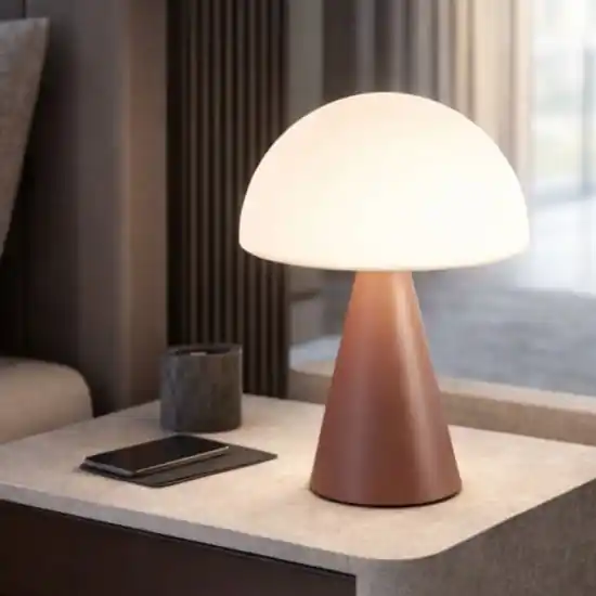 Lampada da comodino rossa fabas luce blib design moderna Non Perdere