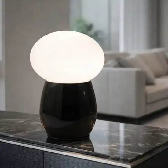 Popolare Lampada da tavolo nera design moderna fabas luce freddy