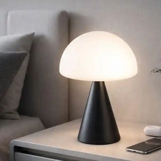 Lampada da comodino nera design moderno fabas luce blip Compra Oggi Stesso