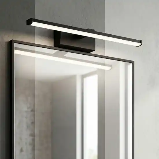 Soddisfatti O Rimborsati Applique nero 30cm per specchio da bagno led 6w 3000k fabas luce nala