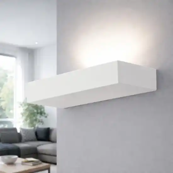 Professionale Applique squadrato bianco led 41w 3000k dimmerabile fabas luce emma