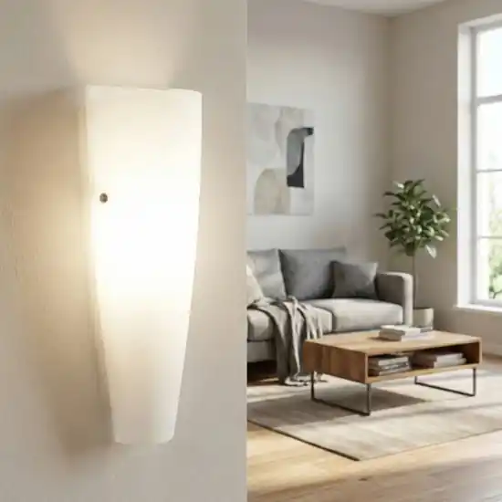 Occasione Imperdibile Applique da parete in vetro bianco moderna fabas luce dedalo