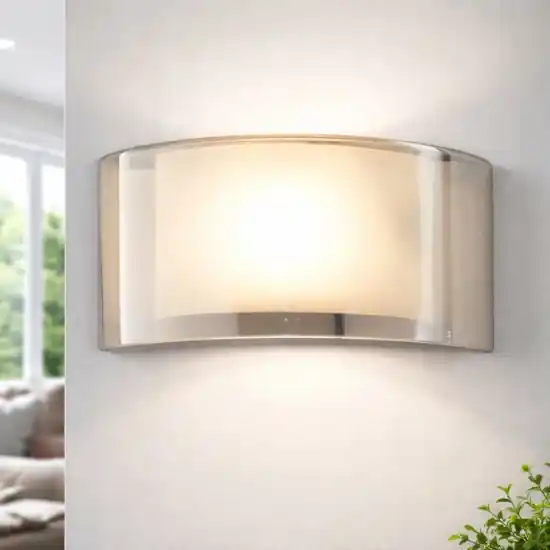 Spedito Oggi Applique di vetro curvo ambra moderna fabas luce alide