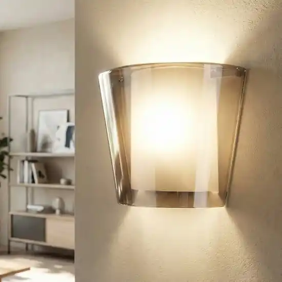 Must-Have Fabas luce viki fume applique di vetro da parete moderna