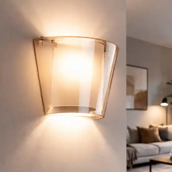 Popolare Applique di vetro ambra moderna fabas luce viky