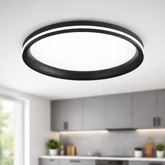 Plafoniera nera led isy fabas luce per cucina moderna Spedito Oggi