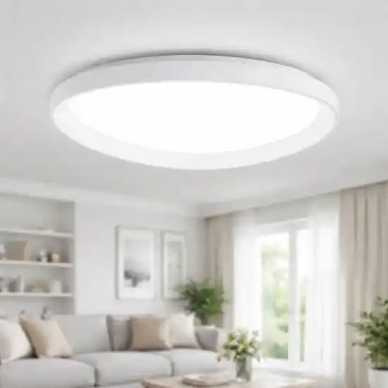 Plafoniera quirk bianca 60cm led 2700k 3200k 4000k moderna fabas luce Offerta Limitata