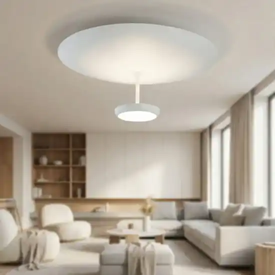 Plafoniera yuko bianca fabas luce moderna led 3000k dimmerabile Professionale