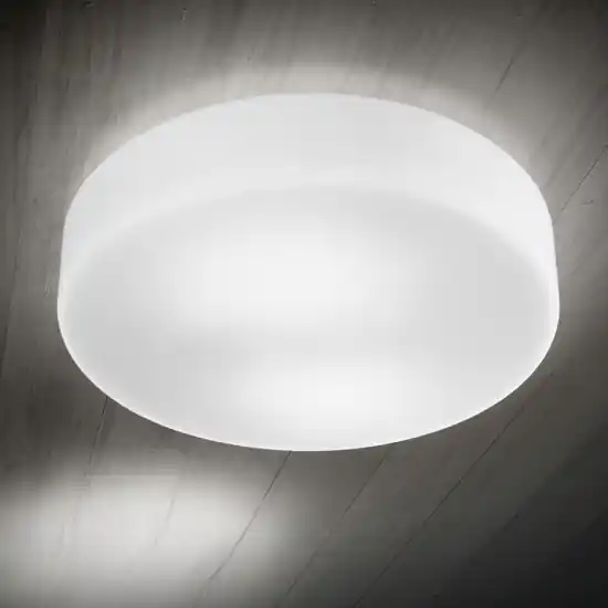 Offerta Speciale Plafoniera rotonda vetro bianco 30cm fabas luce graff e27