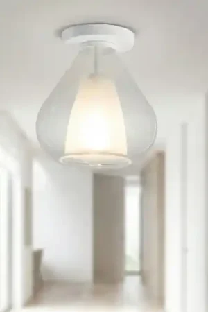 Ultimissimo Modello Plafoniera vetro trasparente fabas luce lila