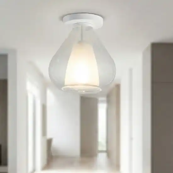 Ultimissimo Modello Plafoniera vetro trasparente fabas luce lila