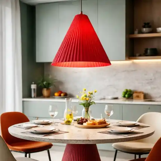 Offerta Limitata Lampada a sospensione cono bordeaux plastica vegetale fabas luce cone