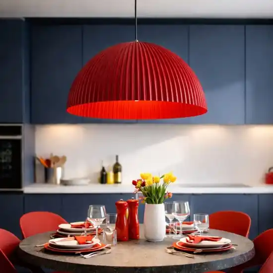 Prezzo Scontato Lampadario per cucina moderna bordeaux cupola fabas luce carola