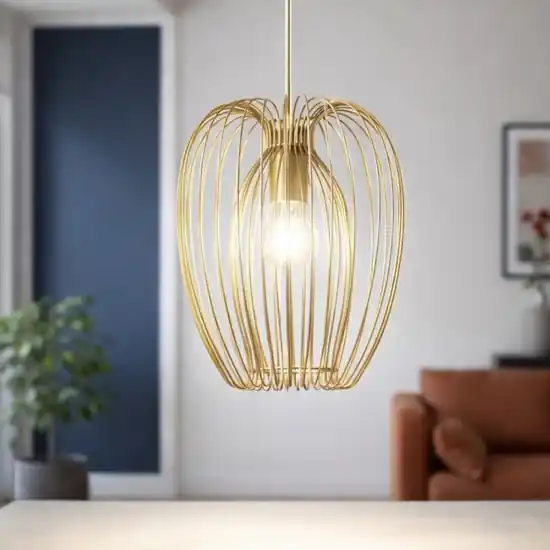 Prezzo Basso Lampada a sospensione oro opaco in metallo fabas luce camp