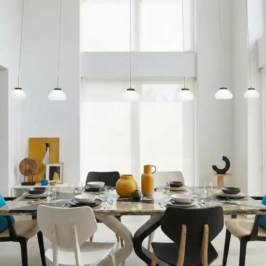 Lampade a sospensione per soggiorno moderno arabelle bianco fabas luce A Buon Prezzo