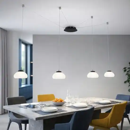 Lampadario moderno con lampade a sospensione fabas luce arabella bianco Di Tendenza