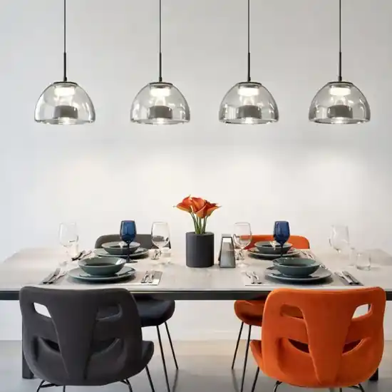Lampadario 4 vetri a sospensione fume fabas luce lucille Soddisfatti O Rimborsati