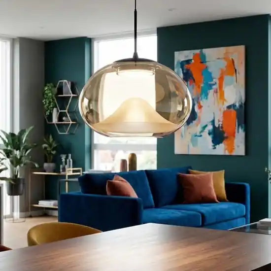 Quantità Limitata Lampada di vetro cognac a sospensione led 2700k 3000k 4000k fabas brena