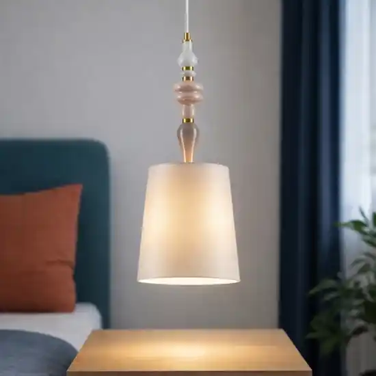 Prezzo Scontato Lampada a sospensione in ceramica con paralume per camera da letto