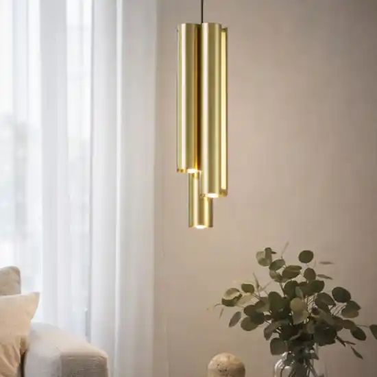 Dorica ideal lux lampada a sospensione oro ottone led 3000k Prezzo Ridotto