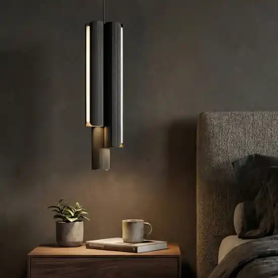 Non Perdere Dorica ideal lux lampada a sospensione per comodino camera da letto nera led 3000k