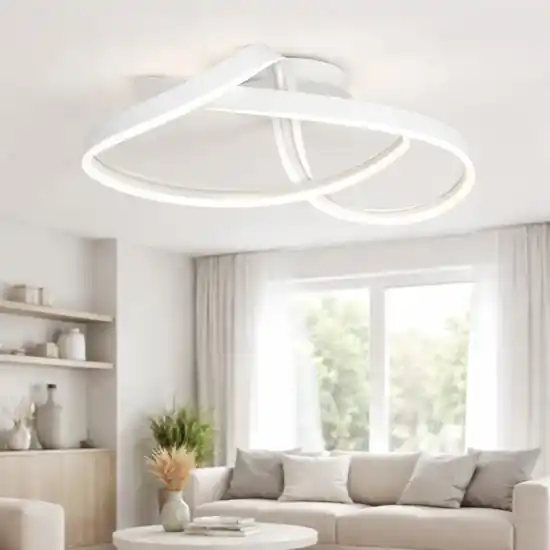 Plafoniera bianca design per cucina moderna led 2700k 3000k 4000k Occasione