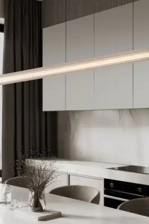 A Buon Prezzo Lampadario a sospensione cilindro di vetro per sala da pranzo