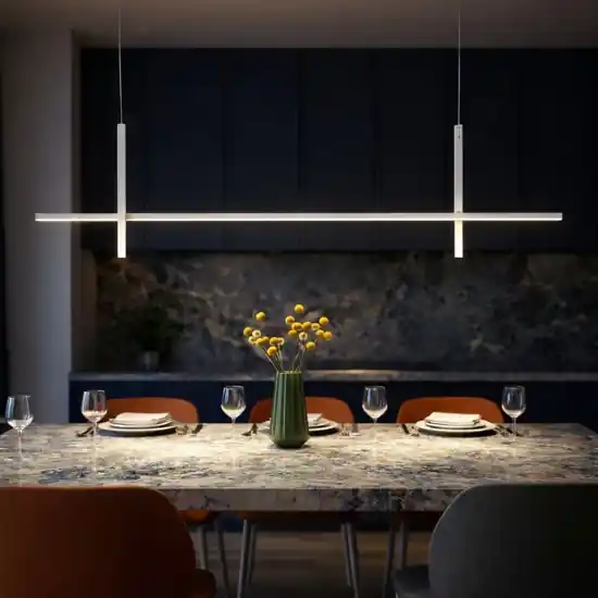 Direttamente Dal Produttore Lampadario bianco design per isola cucina moderna led 30w 3000k