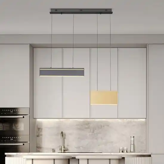 Affare Lampadario a sospensione oro nero per isola tavolo cucina moderna
