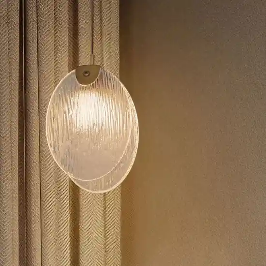Lampada conchiglia di vetro l15cm a sospensione per comodini Miglior Prezzo