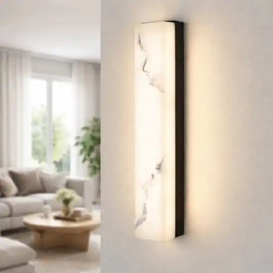 Ultime Pezzi Applique da parete di pietra alabastro bianca led 12w 3000k