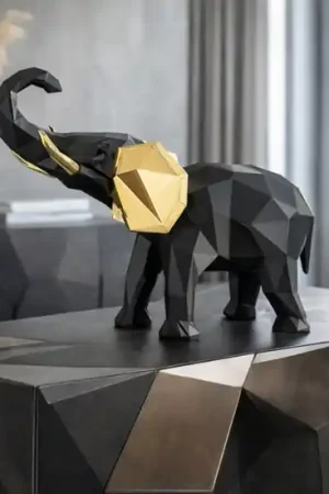 Affare Soprammobile scultura elefante 32x27cm nero oro bongelli preziosi