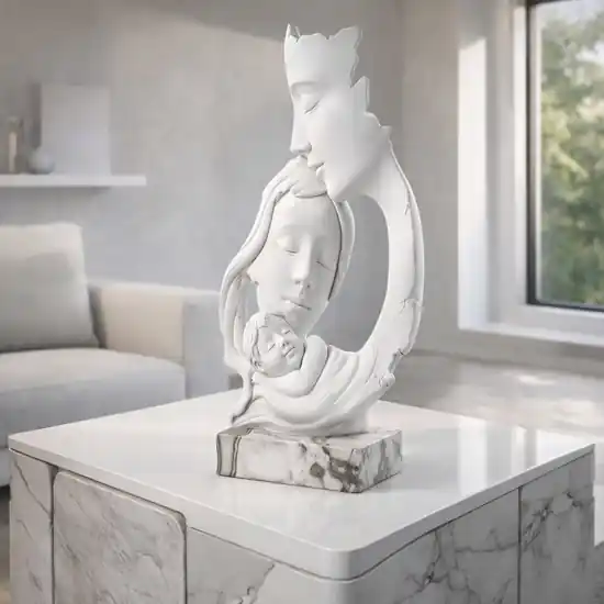 Nuovo Arrivo Scultura soprammobile face base marmo bianco maternita bongelli preziosi