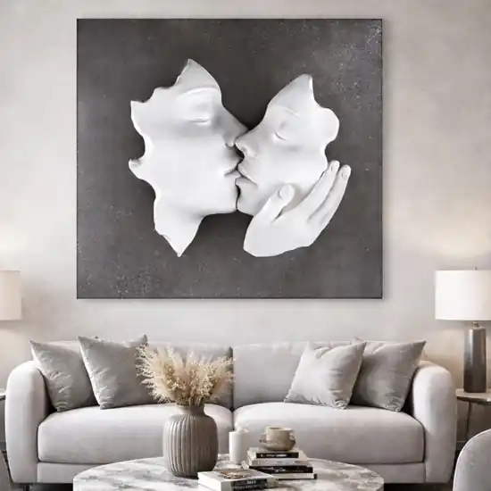 Quadro volti 3d moderno scultura marmorino 50x50cm bongelli preziosi Compra Adesso