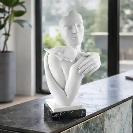 Scultura soprammobile h40cm base marmo nero bongelli preziosi Esclusivo
