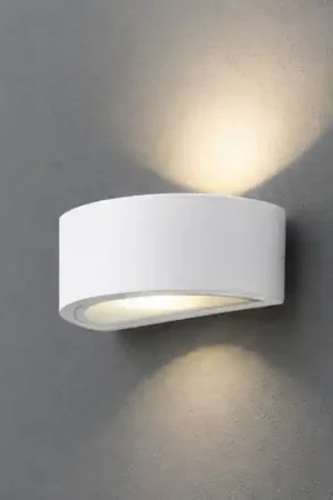 Applique da esterno curva bianca moderna fp Nuova Collezione