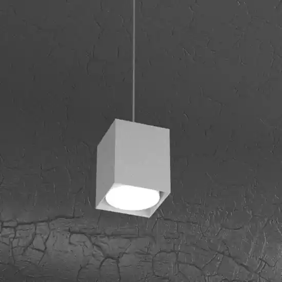 Soddisfatti O Rimborsati Kit lampada a sospensione cubo grigio per binario monofase bianco