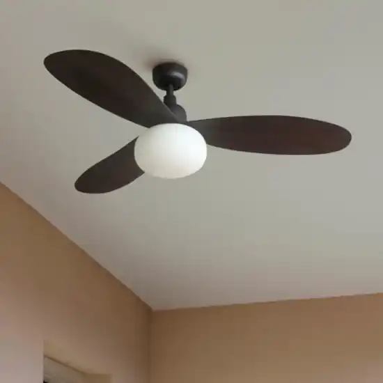 Prezzo Basso Ventilatore da soffitto da esterno app ip44 con luce marrone ambienti 14-17mq