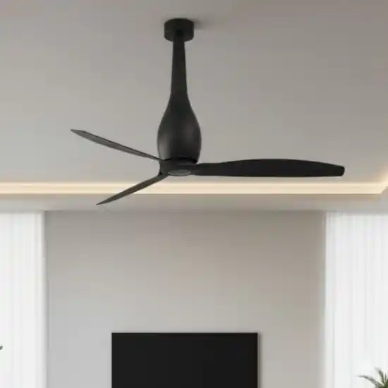 Esclusivo Ventilatore da soffitto nero smart app stanze 17mq motore dc silenzioso