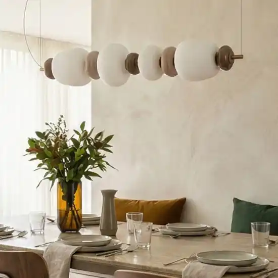 Lampadario moderno 71cm a sospensione in vetro ceramica per soggiorno Promo Stagionale