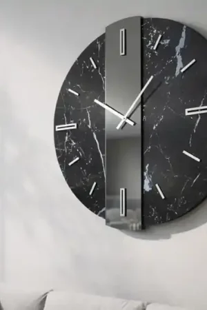 Vendita Finale Orologio da parete grande 80cm particolare kerlite specchio fume